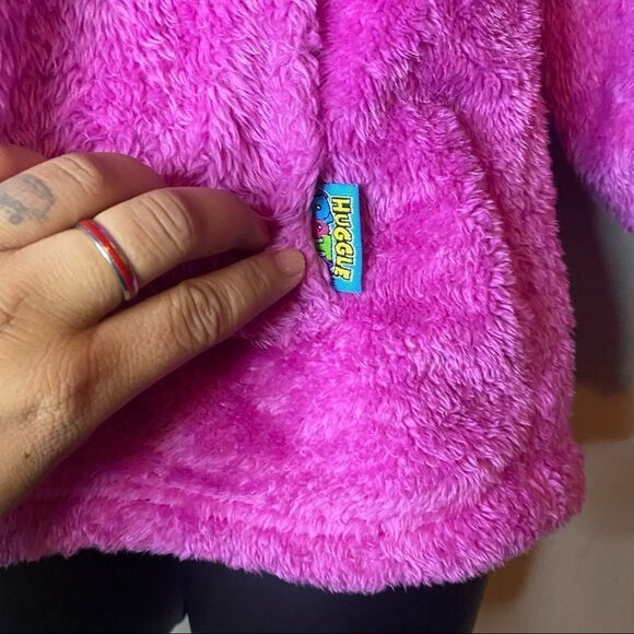 Huggie Pets Hoodie Girls Fuzzy Purple Pullover Sweater - Picture 7 of 12